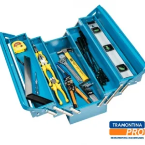 Caja de herramientas de 27pzas para electricista TRAMONTINA